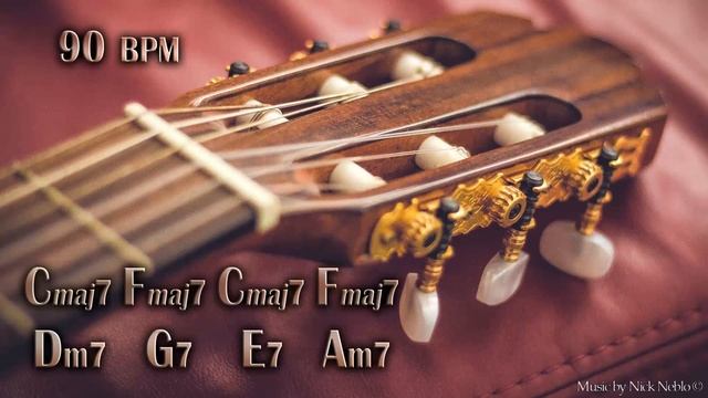 Slow Chillout Latin Rumba Flamenco Guitar Backing Track C Major смотреть онлайн