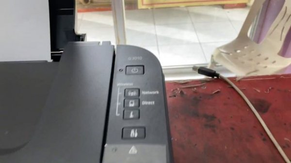 Canon G3010 Manual nozzle check & Deep cleaning (Test print)