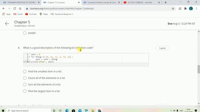 Coursera: Programming for Everybody (Getting Started with Python) Week- 7 Quiz Answers смотреть онлайн