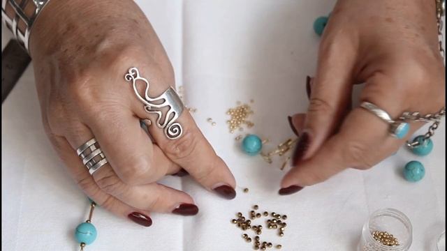 УКРАШЕНИЕ СВОИМИ РУКАМИ | СЛЕЙВ БРАСЛЕТ из ЗОЛОТА и БИРЮЗЫ ! смотреть онлайн