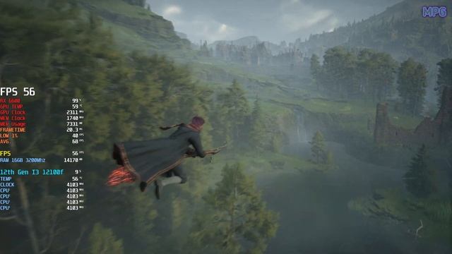 Hogwarts Legacy - i3 12100F Rx 6600 Stock HIGH Settings FSR 2 1440p смотреть онлайн