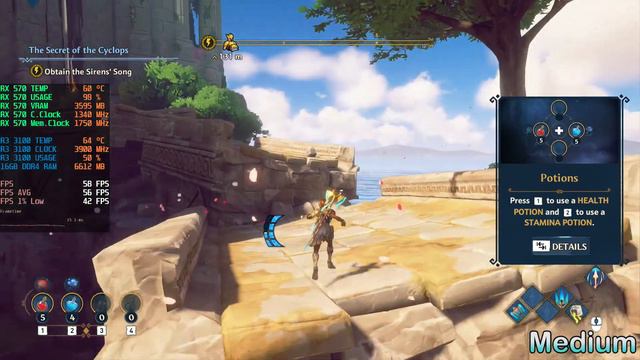 Immortals Fenyx Rising | Ryzen 3 3100 | RX 570 4GB | 16GB RAM | Game Test in 2021 смотреть онлайн