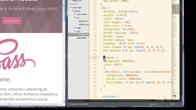 4 - Anidación de Código (Nesting) - Curso Básico de Sass смотреть онлайн