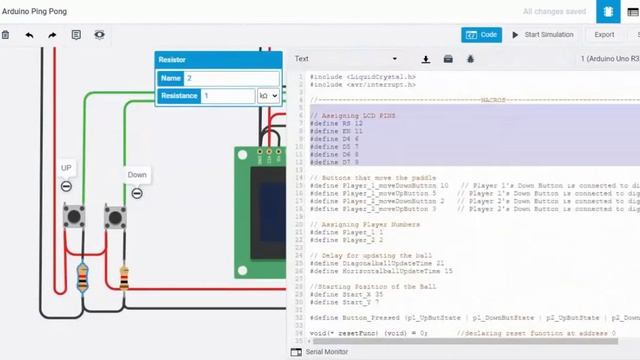 Arduino Ping Pong Game with 16x2 LCD on Tinkercad смотреть онлайн