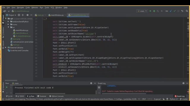 arduino comunicacion serial con sensores y leds usando GUI python QtDesigner PyCharm raspberry смотреть онлайн