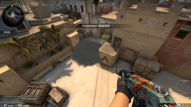 Раскидка плента A на карте de_mirage смотреть онлайн