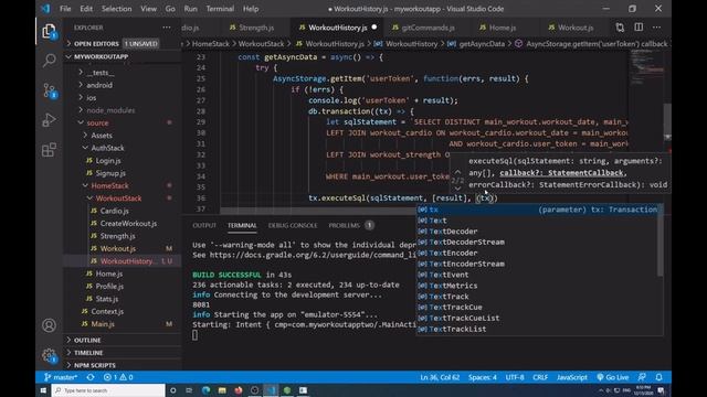 React Native Project: Workout Stack - Workout History смотреть онлайн