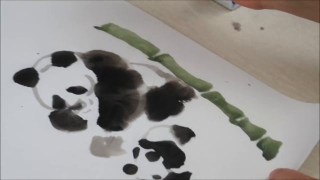 Panda Bears - How to Paint Animals in Sumi and Watercolor Tutorial(HD) смотреть онлайн
