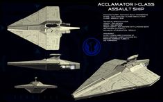 «Аккламатор» - десантный корабль Армии Клонов _ Acclamator-class assault ship.