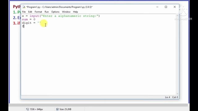 Python program to extract all the digits from a string and print sum of the digits | Program 59 смотреть онлайн
