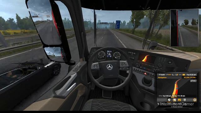Euro Truck Simulator 2 Rain Day Delivery [New Physics] смотреть онлайн