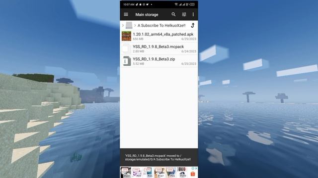 How To Install YSS Shader V1.9.4 On Mobile ||Minecraft 1.20.1 Render Dragon Shader|| HelkuoXze