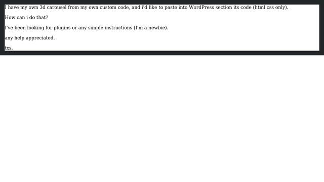 Wordpress: adding new html css to wordpress section from codepen смотреть онлайн