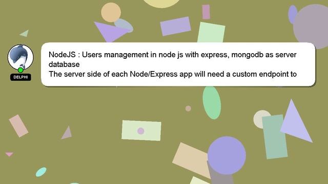 NodeJS : Users management in node js with express, mongodb as server database смотреть онлайн