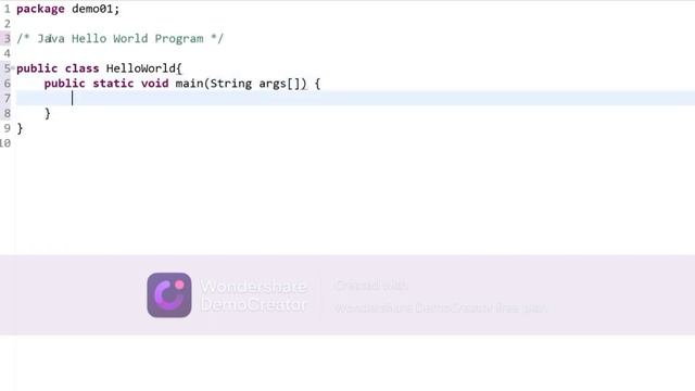 Hello World Java Program смотреть онлайн