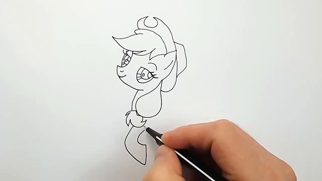 Как Нарисовать Пони Эпплджек поэтапно (Май литл пони) ✔