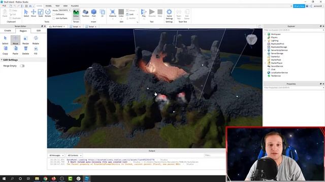 How to duplicate, move, and copy terrain in Roblox Studio смотреть онлайн