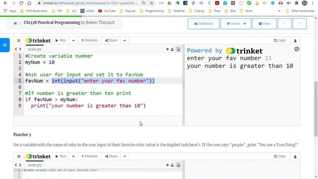 CS133P - Week 2 - Practice - Logic and Comparing Values смотреть онлайн
