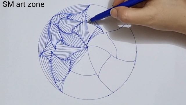 Try this abstract zentangle pattern | 3d line illusion drawing | magical free hand line drawing смотреть онлайн