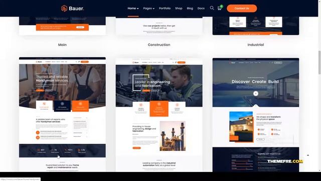 Bauer Construction and Industrial WordPress Theme engineers electrician Website Builder смотреть онлайн
