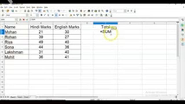 How to sum in open office calc?|Akriti Pandey|Spreadsheet| смотреть онлайн