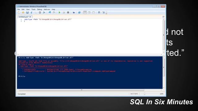 PowerShell Error: "Could not load file or assembly ".dll" or one of its dependencies." смотреть онлайн