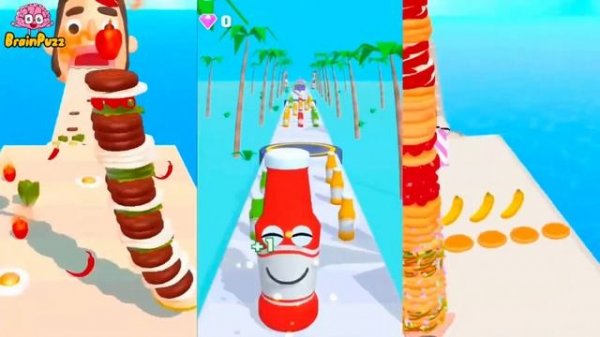 Sandwich Runner & Best funny runner games ? All Levels Gameplay iOS Android