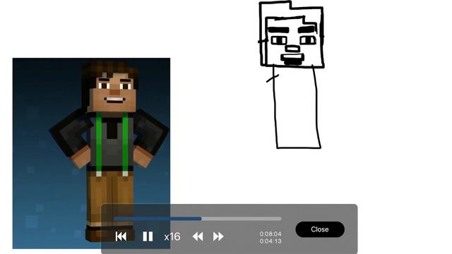 Jesse (Minecraft Story Mode) Speed Draw! смотреть онлайн
