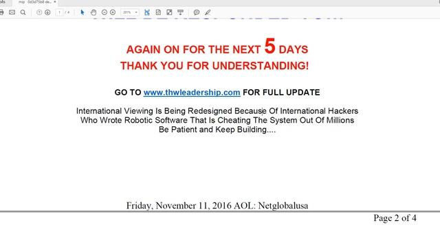 THW Global. Перевод письма от 11.11.2016 смотреть онлайн