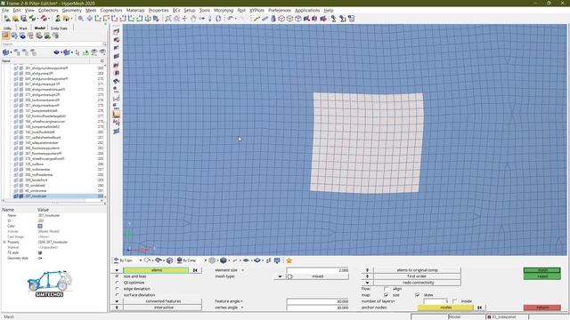 Automesh Panel in Hypermesh (part-3, Keep connectivity and Redo connectivity) смотреть онлайн