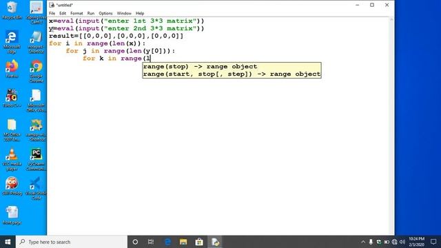 MATRIX MULTIPLICATION IN PYTHON || matrices multiplication program in python смотреть онлайн