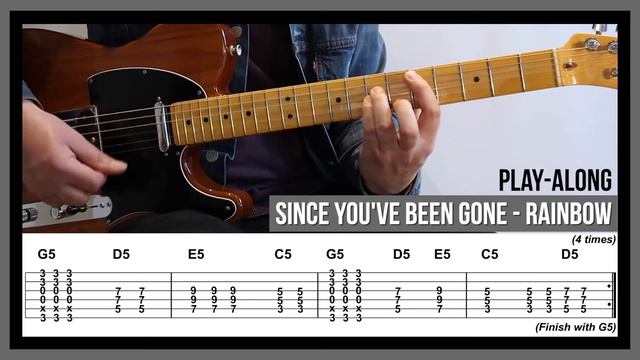 Since You've Been Gone (TAB) - Power Chord Guitar Riffs - Rainbow смотреть онлайн