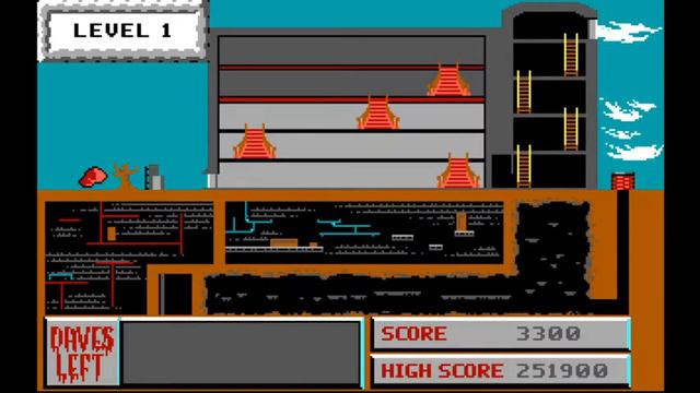 Летсплей №5 - Dangerous Dave 2 Level 7 | Опасный Дейв 2 Уровень 7 смотреть онлайн