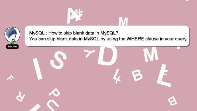 MySQL : How to skip blank data in MySQL? смотреть онлайн