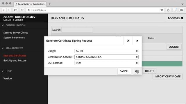 Generating a certificate signing request for an authentication key смотреть онлайн