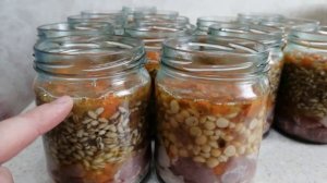 Каша с мясом в автоклаве