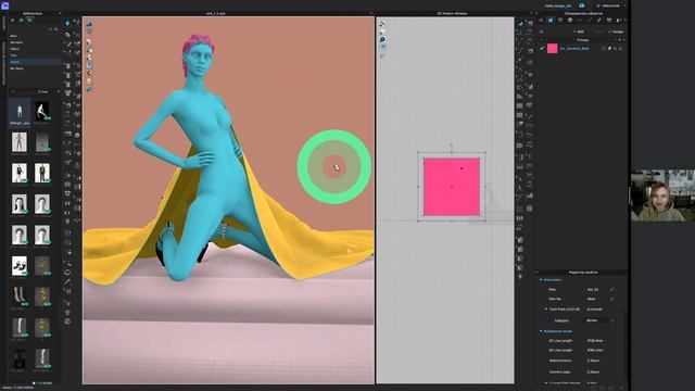 Урок 1.2 как запускать и останавливать симуляцию ткани CLO3D смотреть онлайн