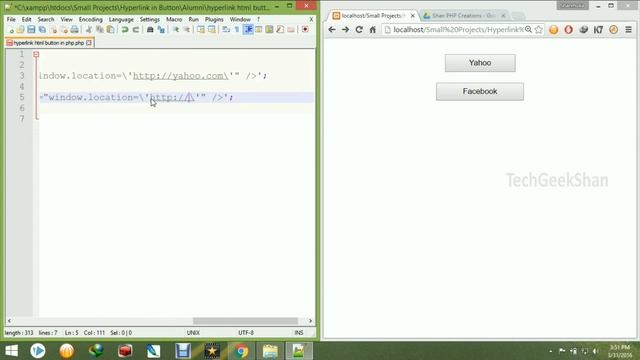 Create Hyperlink button in PHP смотреть онлайн