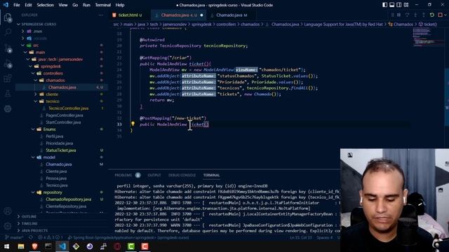 Aula 13 | Curso Spring Boot e Security - Salvando os Chamados do SpringDesk смотреть онлайн
