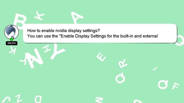 How to enable nvidia display settings? смотреть онлайн
