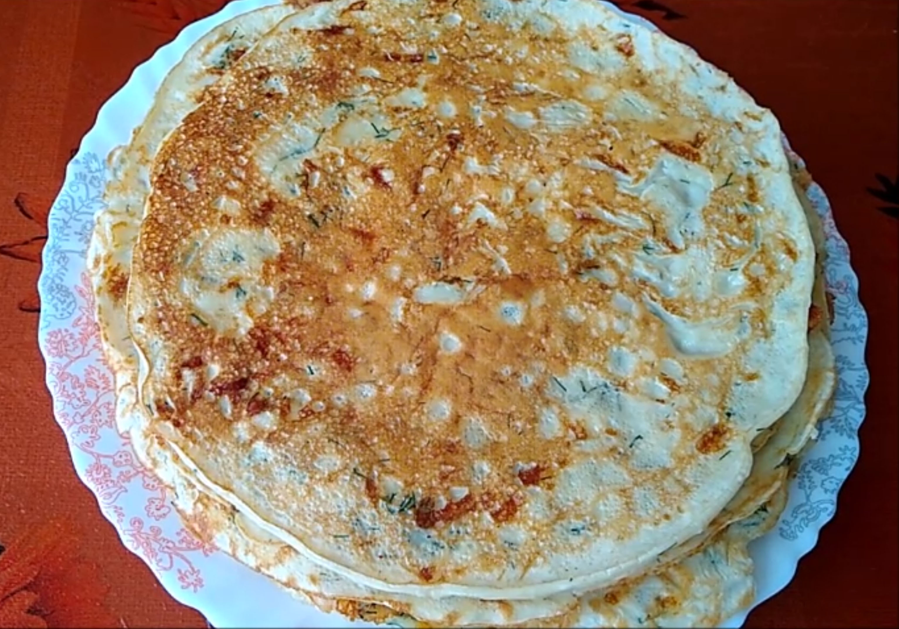 Блинчики с сыром и укропом.mp4 смотреть онлайн