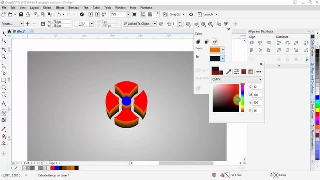 CorelDraw | 2D to 3D Logo | Hindi Tutorial смотреть онлайн