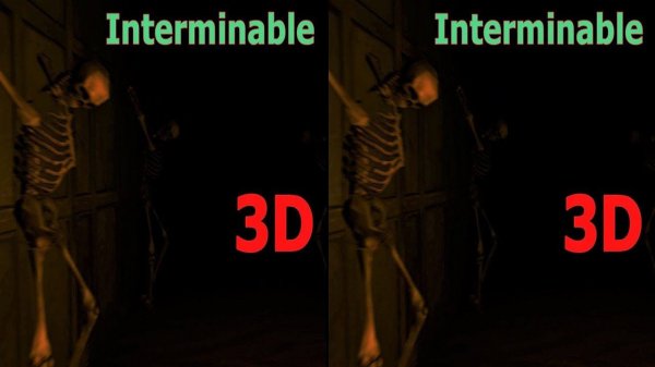 Interminable horror  3D video SBS VR box Google Cardboard