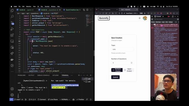 Build & Deploy: Full Stack AI Quiz Platform with NextJS 13, TailwindCSS, OpenAI, Next Auth смотреть онлайн