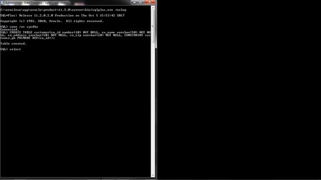 How to start Oracle Database and create table смотреть онлайн