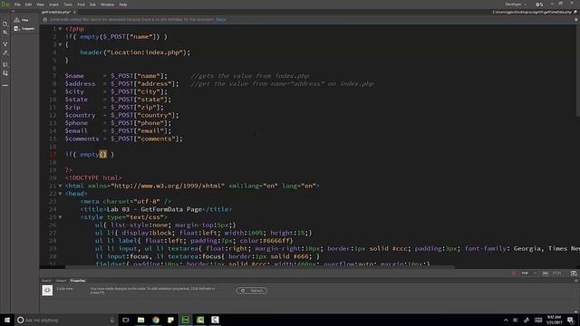 Web Development: Purdue CGT 356 Assign03 Form Post Data смотреть онлайн