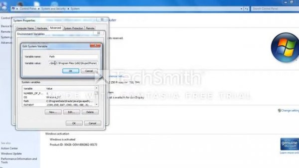 How to create environment variable in windows