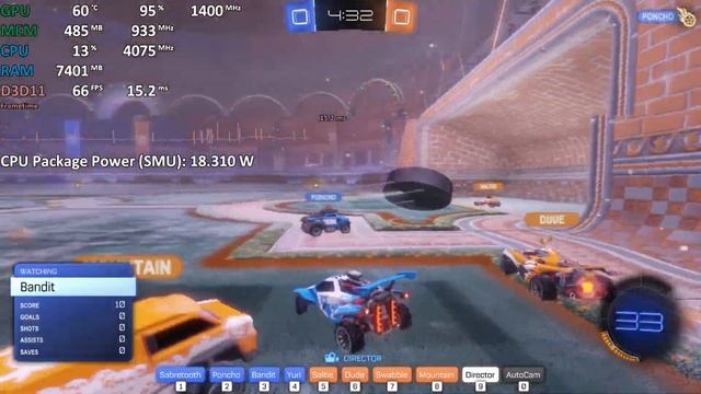 Rocket League on Ryzen 7 5700U Vega 8 - Gameplay Benchmark Test смотреть онлайн