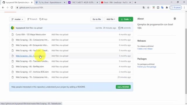 Plantilla GRATIS Para Descargar Cotizaciones Intradía del NASDAQ Desde la Web de Yahoo Finance смотреть онлайн