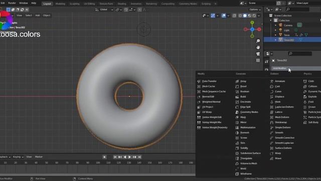 Change a toruses minor radius after generating it in blender смотреть онлайн